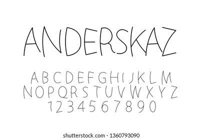Trendy font. Minimalistic style alphabet. Decorative typeface. Letters for your design. Vector font
