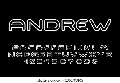Trendy font. Minimalistic style alphabet. Decorative typeface. Letters for your design. Vector font
