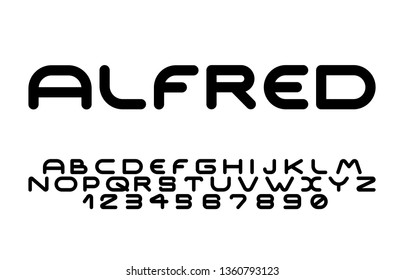 Trendy font. Minimalistic style alphabet. Decorative typeface. Letters for your design. Vector font
