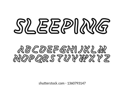 Trendy font. Minimalistic style alphabet. Decorative typeface. Letters for your design. Vector font
