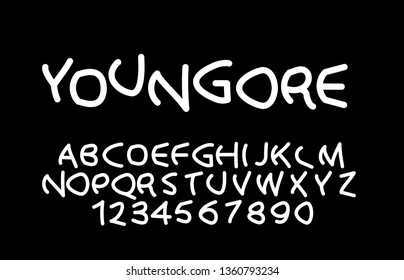 Trendy font. Minimalistic style alphabet. Decorative typeface. Letters for your design. Vector font
