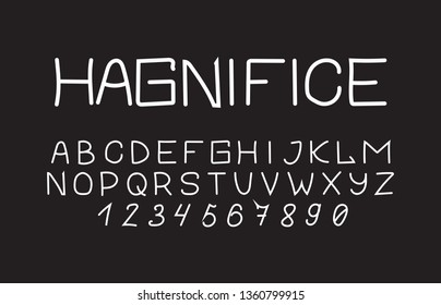Trendy font. Minimalistic style alphabet. Decorative typeface. Letters for your design. Vector font. 