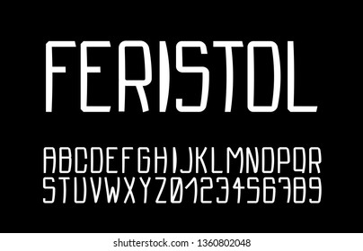 Trendy font. Minimalistic style alphabet. Decorative typeface. Letters for your design. Vector font.
