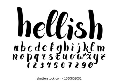Trendy font. Minimalistic style alphabet. Decorative typeface. Letters for your design. Vector font.