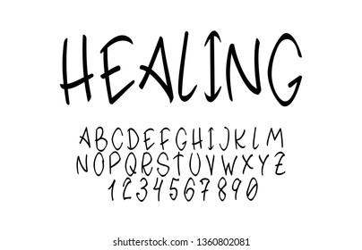 Trendy font. Minimalistic style alphabet. Decorative typeface. Letters for your design. Vector font.