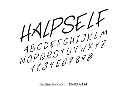 Trendy font. Minimalistic style alphabet. Decorative typeface. Letters for your design. Vector font.