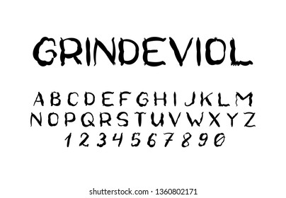 Trendy font. Minimalistic style alphabet. Decorative typeface. Letters for your design. Vector font.