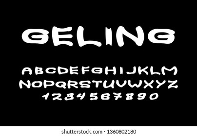 Trendy font. Minimalistic style alphabet. Decorative typeface. Letters for your design. Vector font.