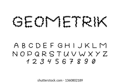 Trendy font. Minimalistic style alphabet. Decorative typeface. Letters for your design. Vector font.