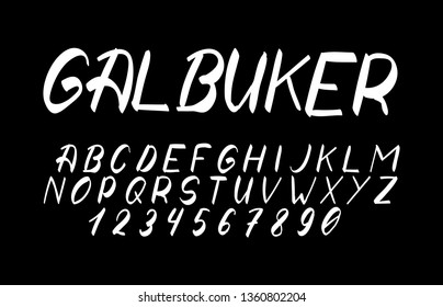 Trendy font. Minimalistic style alphabet. Decorative typeface. Letters for your design. Vector font.