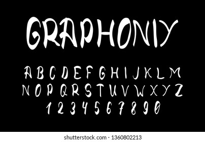 Trendy font. Minimalistic style alphabet. Decorative typeface. Letters for your design. Vector font.