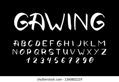 Trendy font. Minimalistic style alphabet. Decorative typeface. Letters for your design. Vector font.