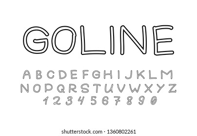 Trendy font. Minimalistic style alphabet. Decorative typeface. Letters for your design. Vector font.
