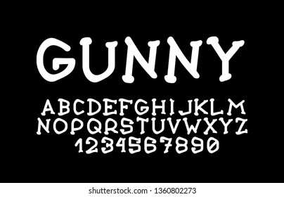 Trendy font. Minimalistic style alphabet. Decorative typeface. Letters for your design. Vector font.