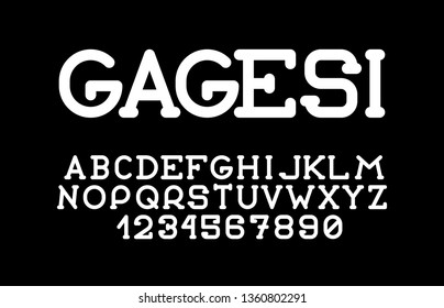 Trendy font. Minimalistic style alphabet. Decorative typeface. Letters for your design. Vector font.