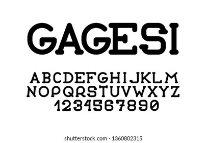 Trendy font. Minimalistic style alphabet. Decorative typeface. Letters for your design. Vector font.