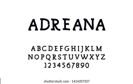 Trendy font. Minimalistic style alphabet. Decorative typeface. Letters for your design. Vector font