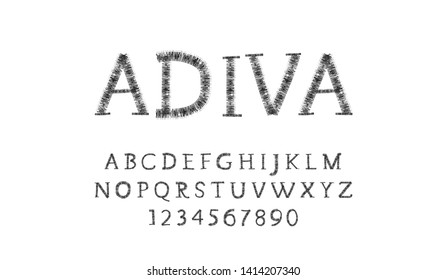 Trendy font. Minimalistic style alphabet. Decorative typeface. Letters for your design. Vector font