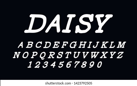 Trendy font. Minimalistic style alphabet. Decorative typeface. Letters for your design. Vector font