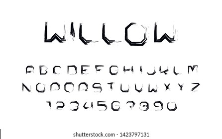 Trendy font. Minimalistic style alphabet. Decorative typeface. Letters for your design. Vector font