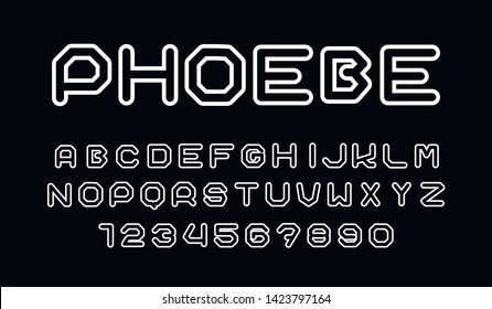 Trendy font. Minimalistic style alphabet. Decorative typeface. Letters for your design. Vector font