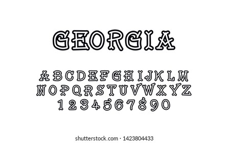 Trendy font. Minimalistic style alphabet. Decorative typeface. Letters for your design. Vector font