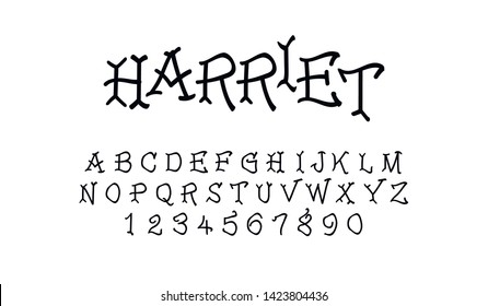 Trendy font. Minimalistic style alphabet. Decorative typeface. Letters for your design. Vector font