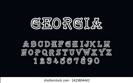 Trendy font. Minimalistic style alphabet. Decorative typeface. Letters for your design. Vector font