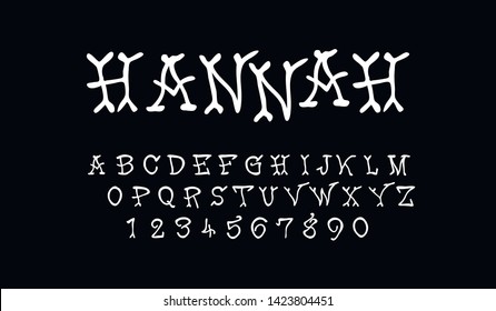 Trendy font. Minimalistic style alphabet. Decorative typeface. Letters for your design. Vector font