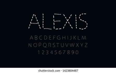 Trendy font. Minimalistic style alphabet. Decorative typeface. Letters for your design. Vector font