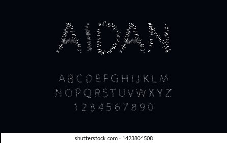 Trendy font. Minimalistic style alphabet. Decorative typeface. Letters for your design. Vector font