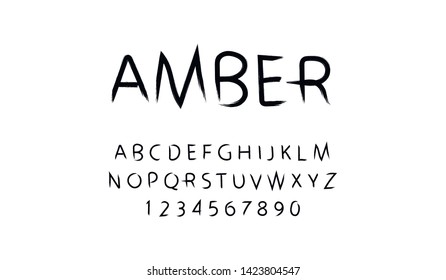 Trendy font. Minimalistic style alphabet. Decorative typeface. Letters for your design. Vector font