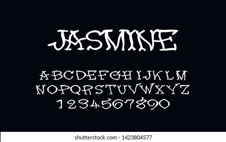 Trendy font. Minimalistic style alphabet. Decorative typeface. Letters for your design. Vector font