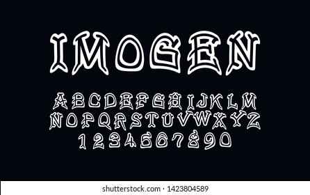 Trendy font. Minimalistic style alphabet. Decorative typeface. Letters for your design. Vector font