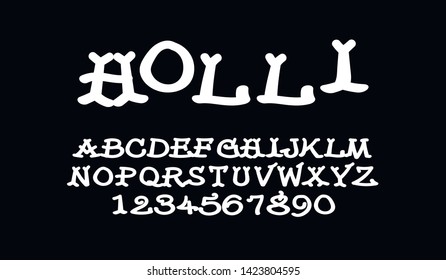 Trendy font. Minimalistic style alphabet. Decorative typeface. Letters for your design. Vector font
