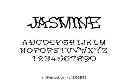 Trendy font. Minimalistic style alphabet. Decorative typeface. Letters for your design. Vector font