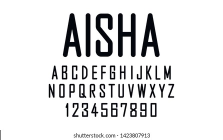 Trendy font. Minimalistic style alphabet. Decorative typeface. Letters for your design. Vector font