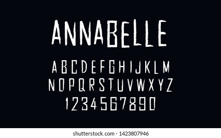 Trendy font. Minimalistic style alphabet. Decorative typeface. Letters for your design. Vector font