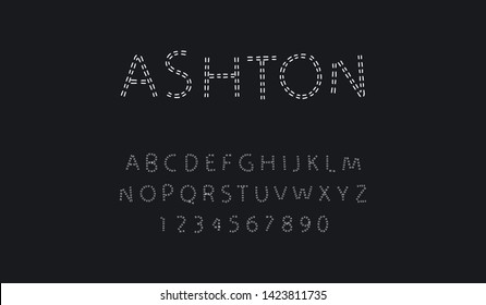 Trendy font. Minimalistic style alphabet. Decorative typeface. Letters for your design. Vector font