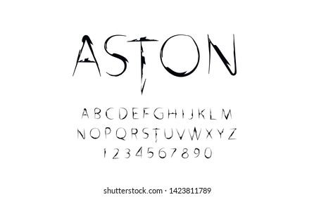 Trendy font. Minimalistic style alphabet. Decorative typeface. Letters for your design. Vector font