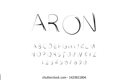 Trendy font. Minimalistic style alphabet. Decorative typeface. Letters for your design. Vector font