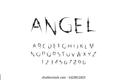 Trendy font. Minimalistic style alphabet. Decorative typeface. Letters for your design. Vector font