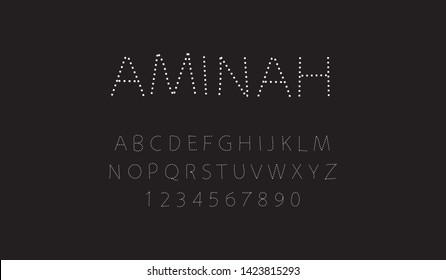 Trendy font. Minimalistic style alphabet. Decorative typeface. Letters for your design. Vector font