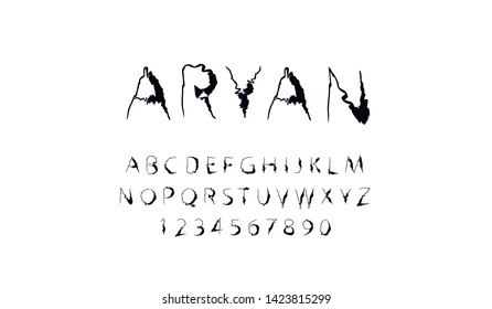 Trendy font. Minimalistic style alphabet. Decorative typeface. Letters for your design. Vector font