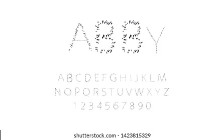 Trendy font. Minimalistic style alphabet. Decorative typeface. Letters for your design. Vector font