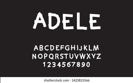 Trendy font. Minimalistic style alphabet. Decorative typeface. Letters for your design. Vector font