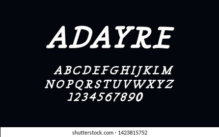 Trendy font. Minimalistic style alphabet. Decorative typeface. Letters for your design. Vector font