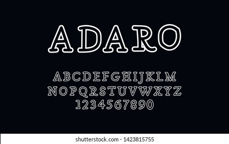 Trendy font. Minimalistic style alphabet. Decorative typeface. Letters for your design. Vector font