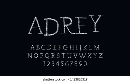 Trendy font. Minimalistic style alphabet. Decorative typeface. Letters for your design. Vector font