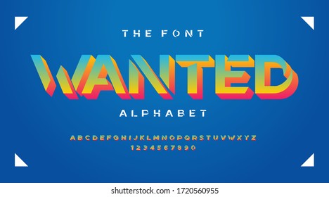 Trendy fonts and alphabet, modern luxury expensive sport minimal classic urban futuristic typeface typo typography. Vector illustration.